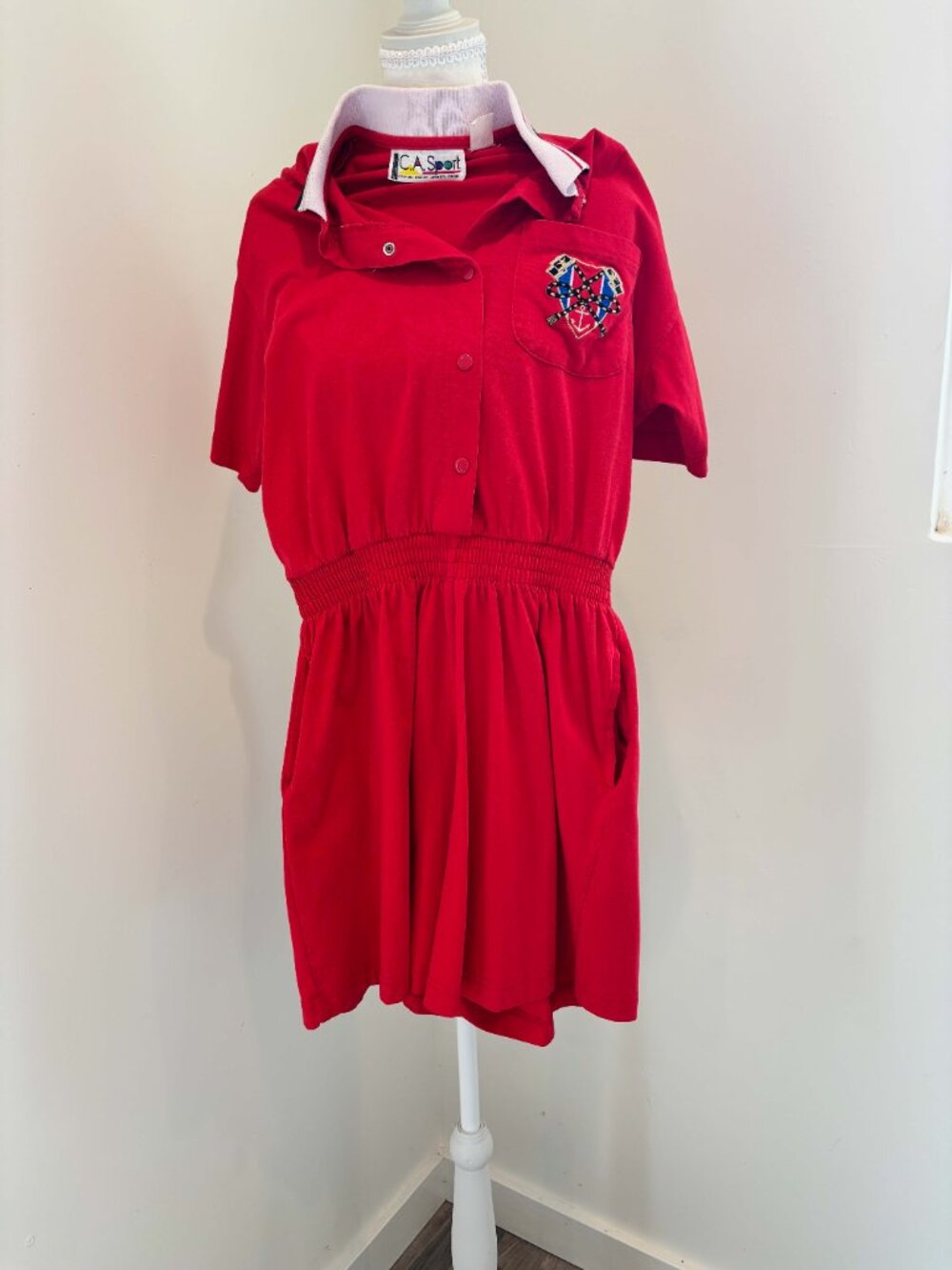 Vintage CA Sport Womens‎ Red Romper-size M
